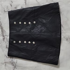 3/$20 Black Faux Leather Skort NWOT ZB